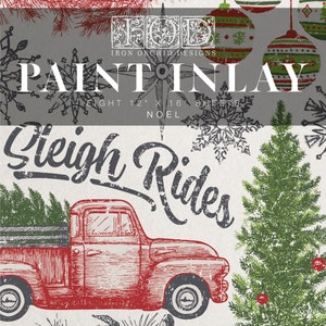 Iron Orchid Designs NOEL Paint Inlay, Eight 12" X 16" Sheets, IOD Holiday 2022 DIY Décor