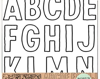 Retired! Iron Orchid Designs Retro Alphabet Outline 12x12 Décor Stamp™, IOD Retro Stamp (Two Sheets), Outline Stamps