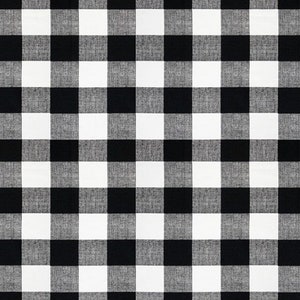 May include: Black and white checkered fabric with a woven texture.