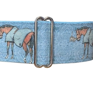 The Champ collar (dog collar, greyhound, martingale, equestrian horse cat barn stable friendship  wide handmade cotton satin)