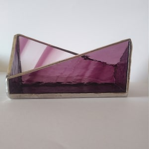 Business Card Holder Stained Glass Office Desk Card Holder Unique Style One of a Kind Choice of Colors Made to Order Grad Gift