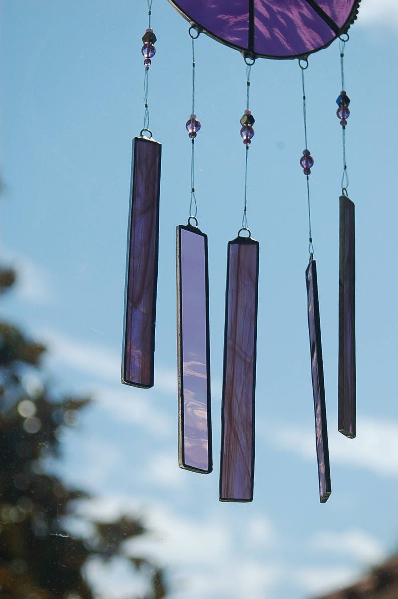 Peace Sign Wind Chimes Choice of Colors Stained Glass and Etsy