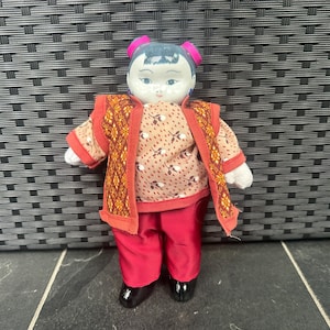 Vintage Ethnic Asian Chinese Porcelain and Cloth Doll