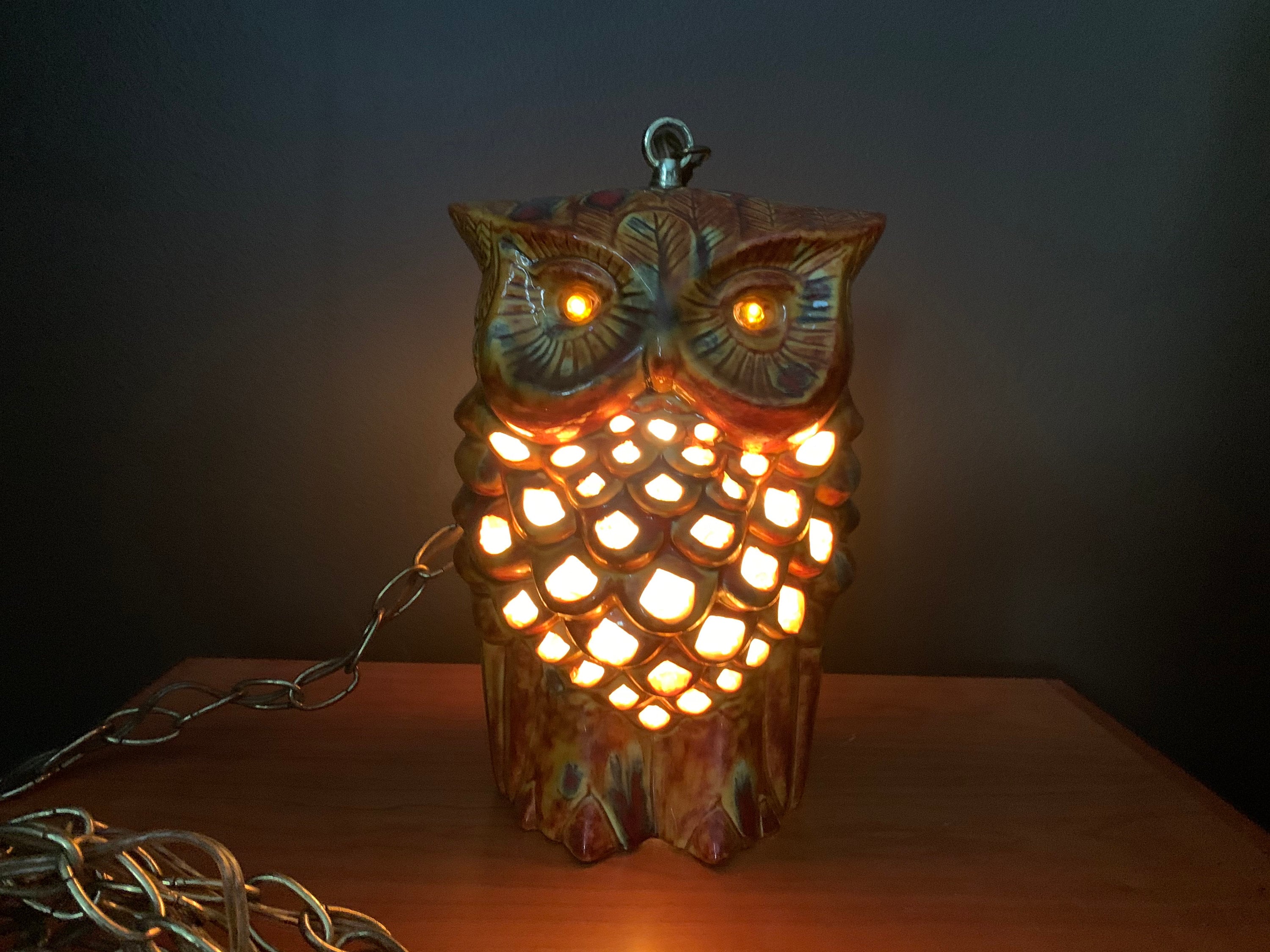 Vintage ceramic owl lamp online