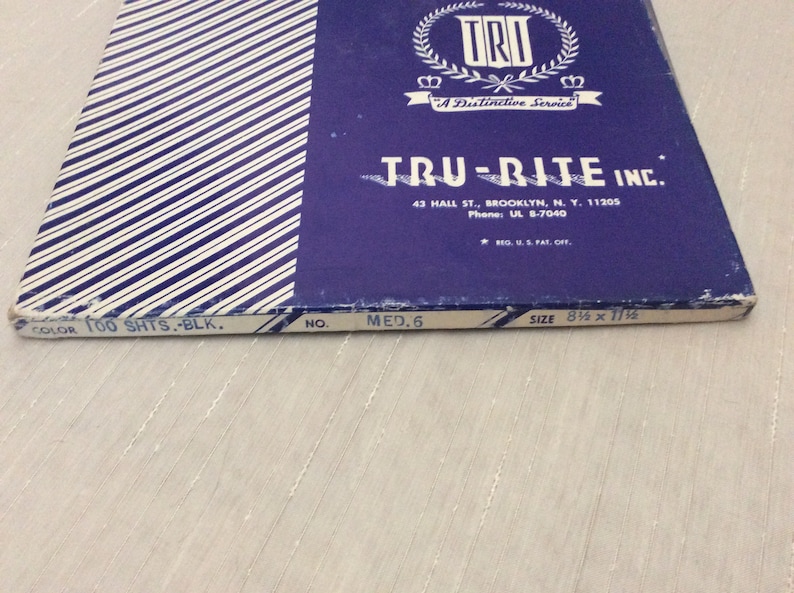Vintage Black Typewriter Carbon Paper Sheets Box of 59 Sheets 11 12 x 8 12 Tri-Brand Tru-Rite Inc
