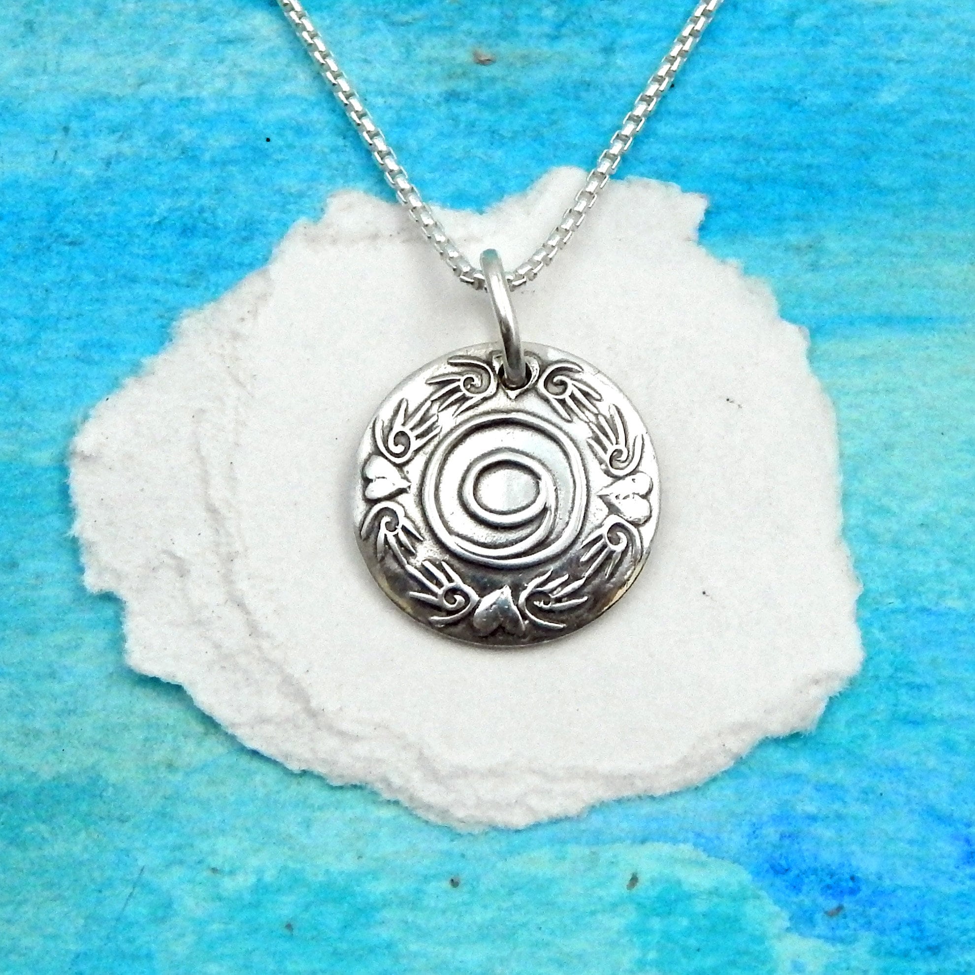 GRATITUDE, Small Silver Charm, Inspirational Jewelry
