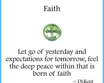 FAITH, Tiny Silver Cross Charm, Inspirational Jewelry, Religious Symbol