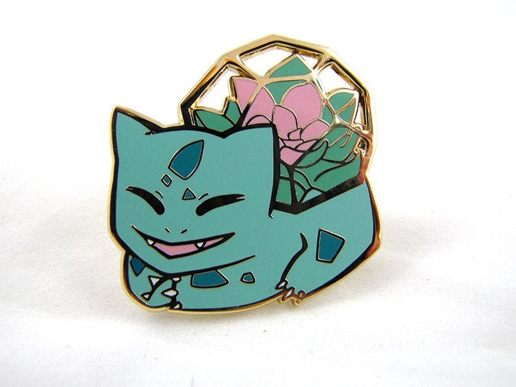 Terrarium Bulbasaur/Ivysaur Enamel Lapel Pin