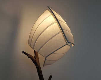 WENZHOU table lamp, wood and white Chinese paper.