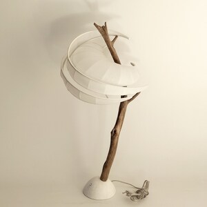 SPIR table lamp in wood and white Chinese paper WENZHOU. image 2