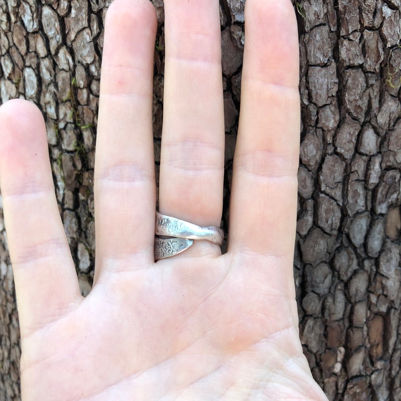 Dendritic Agate and Reticulated Sterling Ring