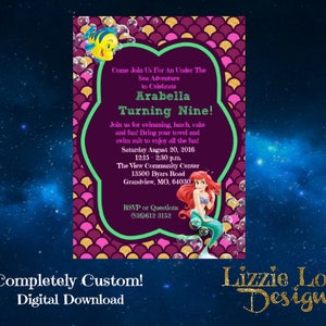 Custom The Little Mermaid Invitation