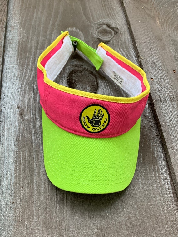 Body glove dayglo visor sun hat surf 90s beach