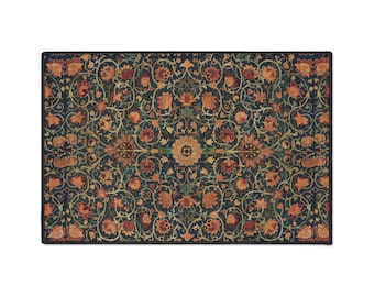 William Morris &#39;Holland Park&#39; Rug: Vintage Art Nouveau Style Mat