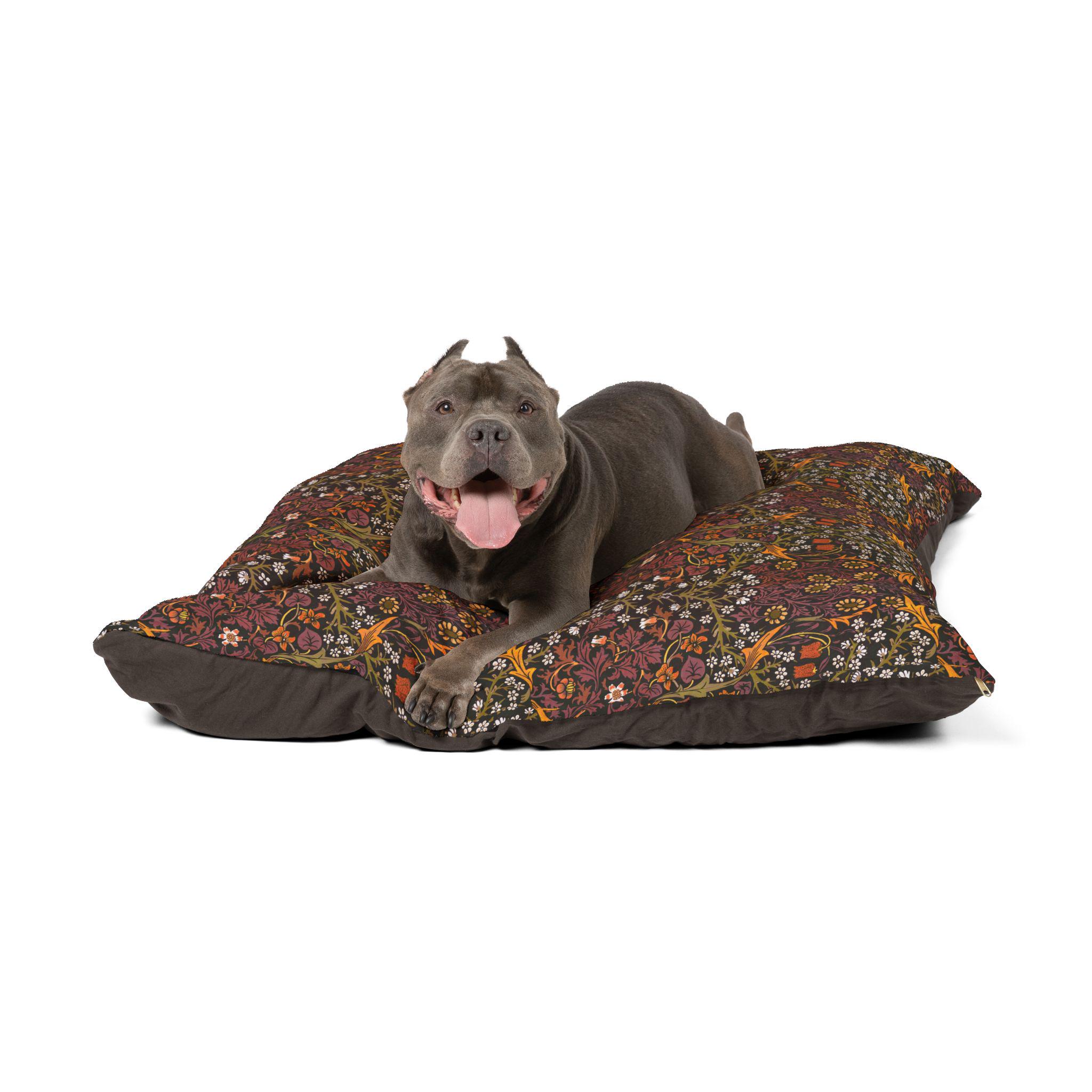 William Morris Pet Bed: Machine Washable Fleece Dog & Cat Cushion