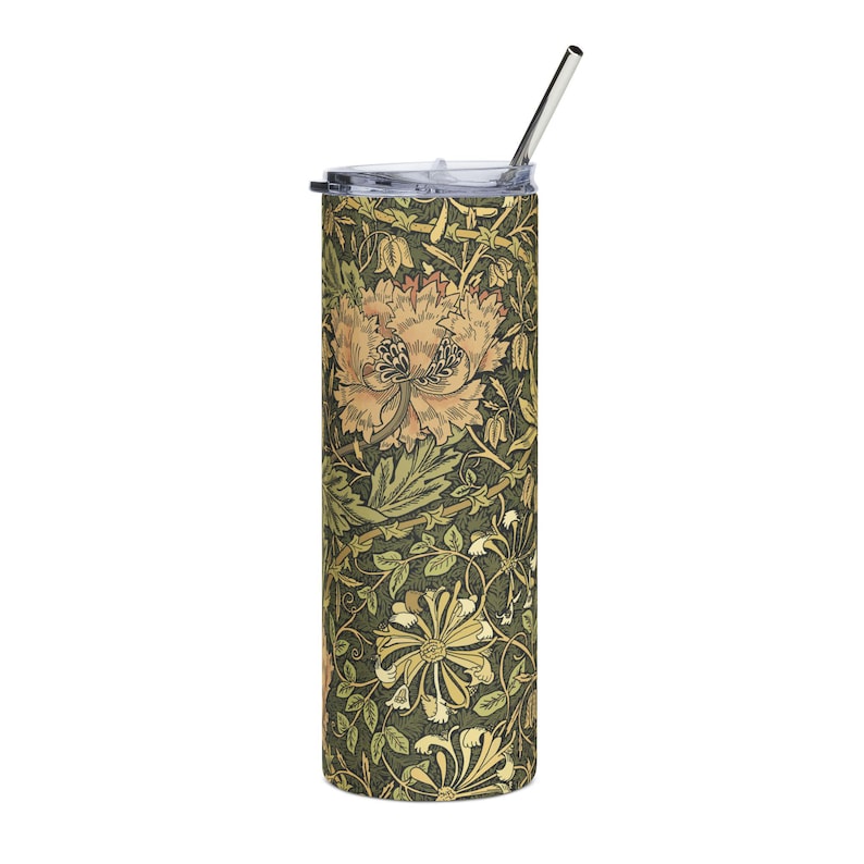 William Morris Honeysuckle Floral Edelstahlbecher | 20oz Reisebecher Bild 2
