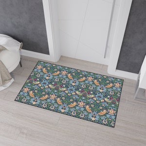 Strawberry Thief Floor Mat: William Morris Arts & Crafts Rug