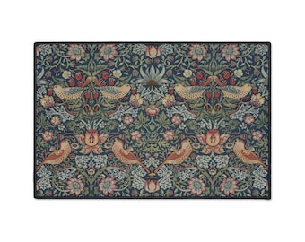 Erdbeerdieb-Indigo-Fußmatte – William Morris Teppich für Küche und Eingangsbereich