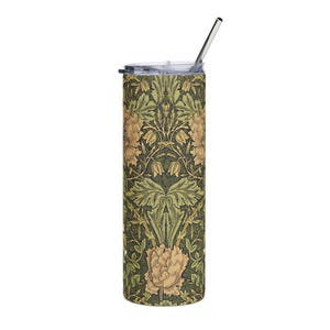William Morris Honeysuckle Floral Edelstahlbecher | 20oz Reisebecher Bild 3