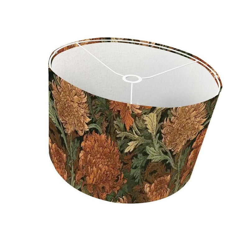 Large Drum Lamp Shade With UNO Ring (made in USA) Crysanthemum 17 ...