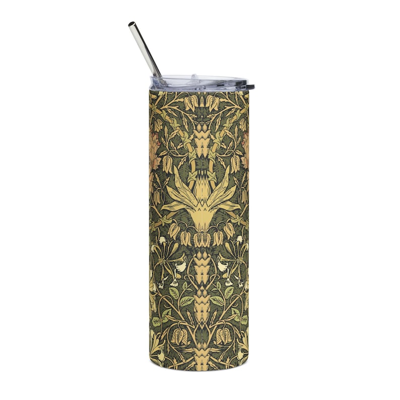 William Morris Honeysuckle Floral Edelstahlbecher | 20oz Reisebecher Bild 4