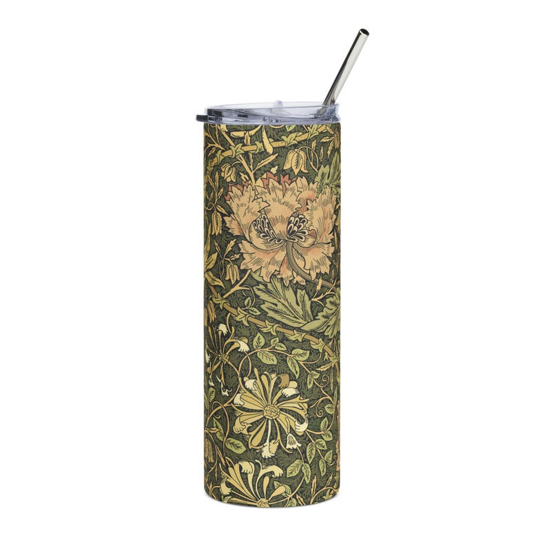 William Morris Honeysuckle Floral Edelstahlbecher | 20oz Reisebecher Bild 5