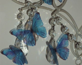 Blaue Morpho Schmetterlinge: 3D Hochzeitstischdekoration, Kartenherstellung