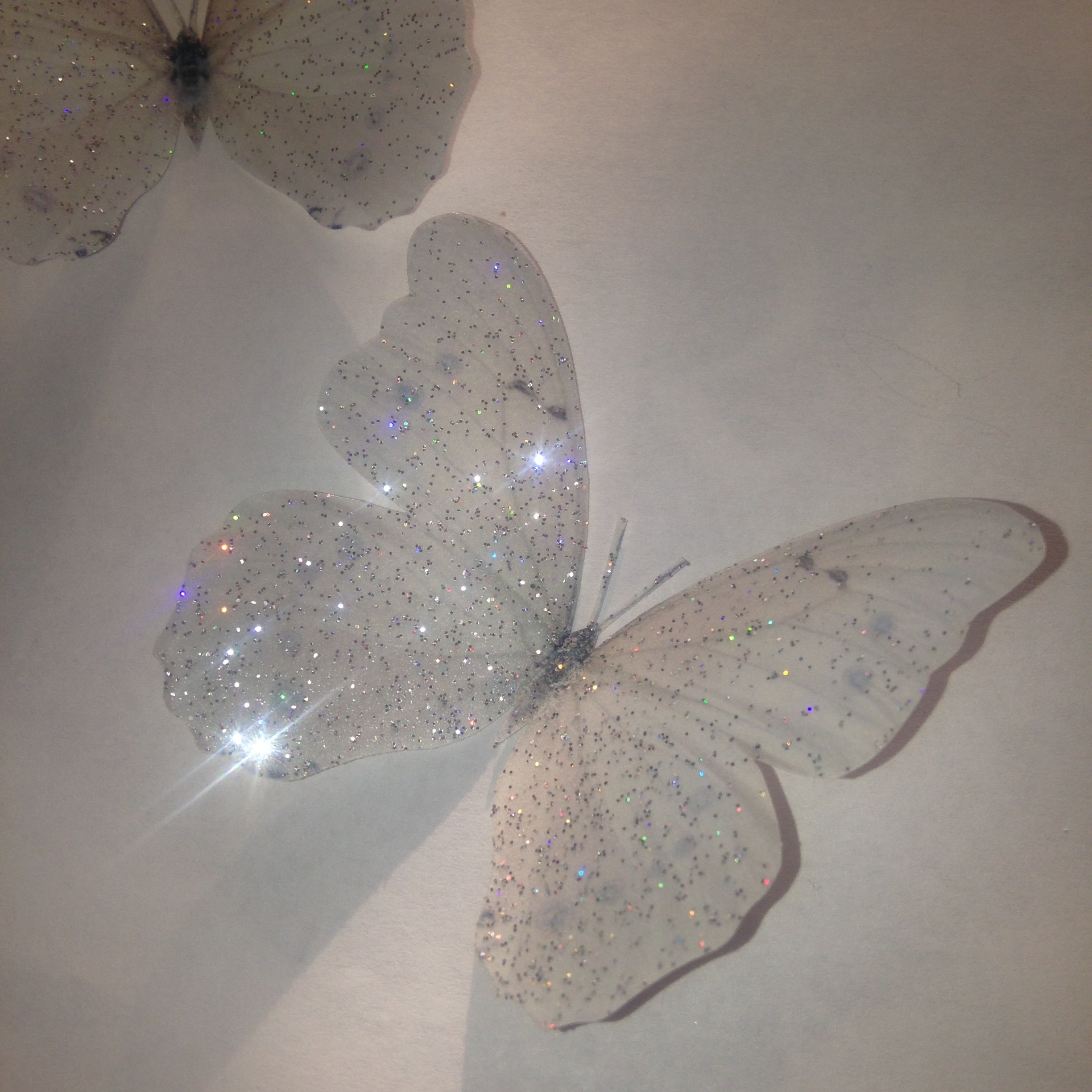 Butterfly Decals Hand Made 20 Pastel  3D Nursery Girls/ Baby Wedding Sparkling 