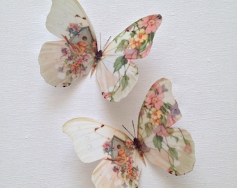Pastel Floral Butterfly Wall Decals: 3D Nursery Decor