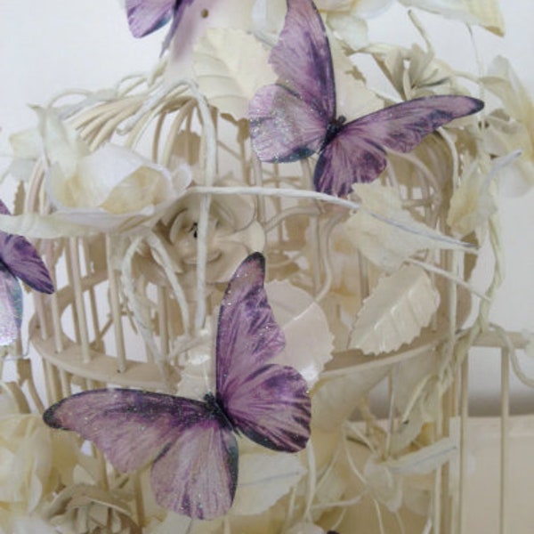 8 Beautiful 3D Exotic Lilac Lavender Wedding Butterflies Butterfly Decorations Butterfly Table Decorations wedding Gifts 3.5 Inches each