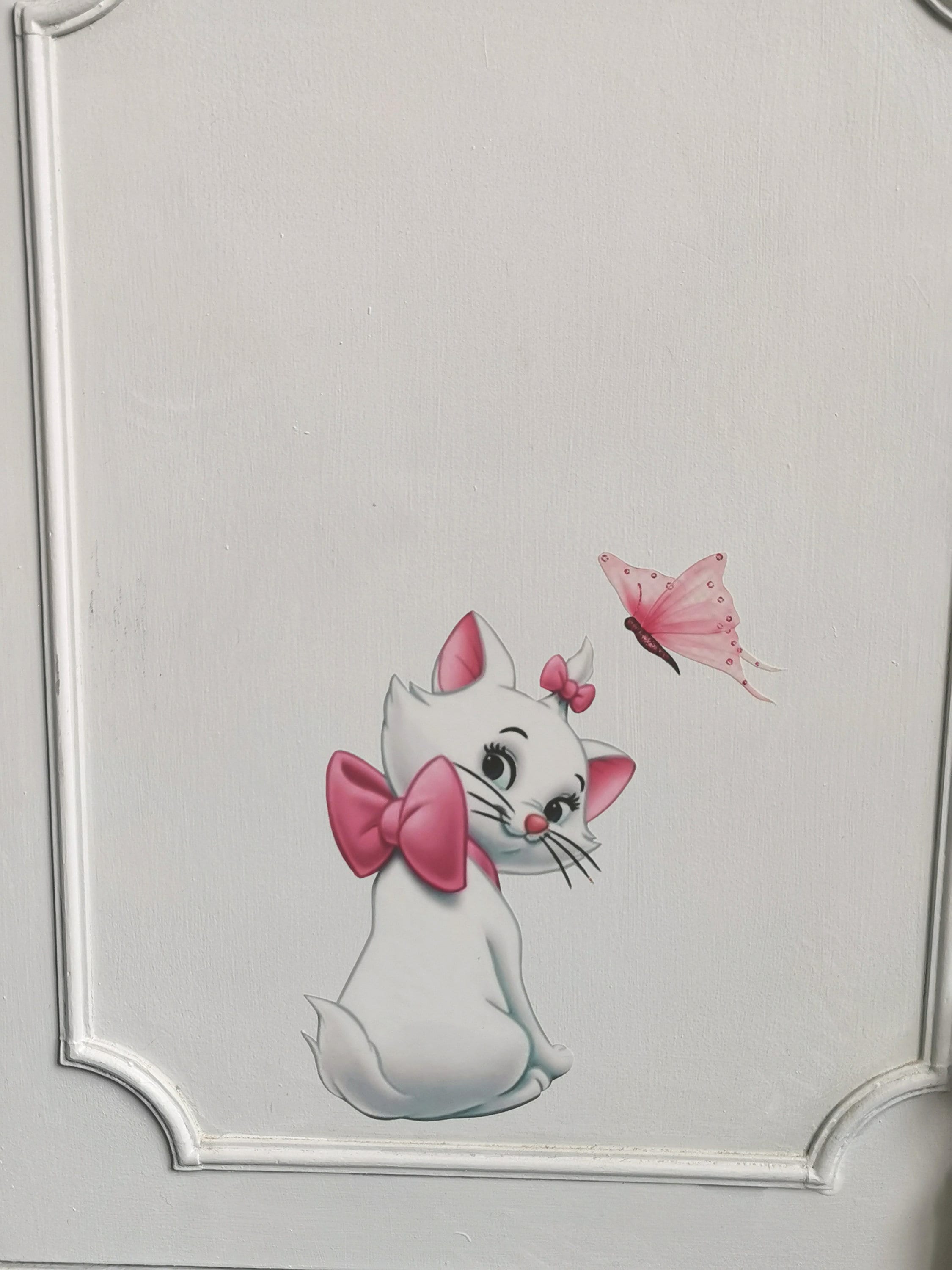 Plaque Porte Chat Disney Marie - Décoration Murale Chambre Bébé