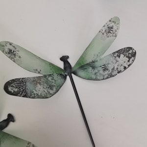 4 Luxury Pastel Floral 3D Removable Dragonflies Bedroom Mirror Furniture windows 4&quot; Each Just Gorgeous Olive with white flowers