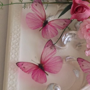 8 Rose Pink 3D Butterflies Butterfly Decorations Home Wall Wedding ...