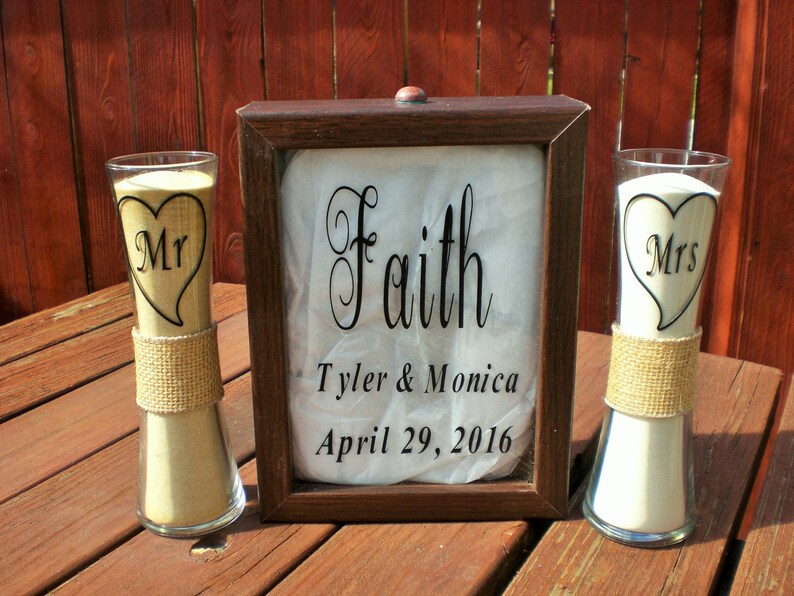 Unity Sand Ceremony Shadow Box Chic Wedding Sand Ceremony Etsy