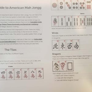 Free shipping! Mahjong White Tile Set of 152 tiles including jokers and winds and comes with custom carry bag with free monogrammed name tag image 4