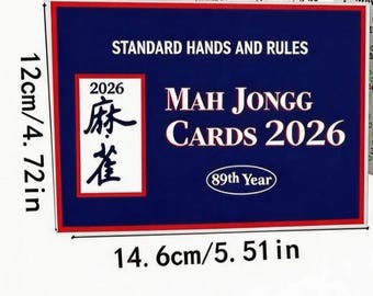 Mahjong Game Card 2026 89th year. Comes with free mystery gift! Not NMJL card.