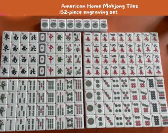 FREE SHIPPING!  Complete American Mahjong Set, White or Pink Tiles, Carry Bag, dice, rules, Racks, MAT and free name tag