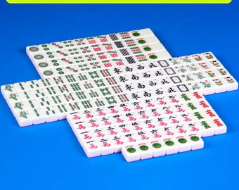 FREE SHIPPING! Complete American Mahjong Tile Set, All White, Racks, MAT and Carry Bag