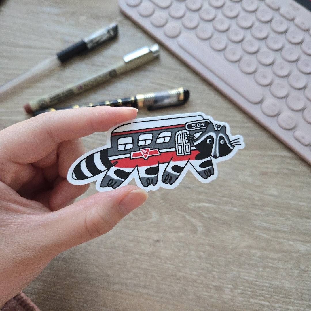 Raccoonbus - Toronto Anime Inspired Sticker - TTC Streetcar Sticker ...