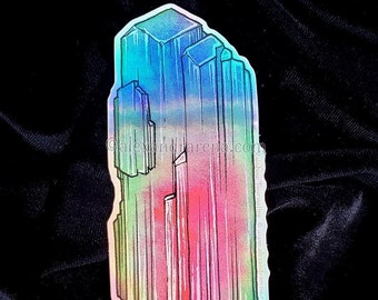 Rainbow Tourmaline Holographic Sticker