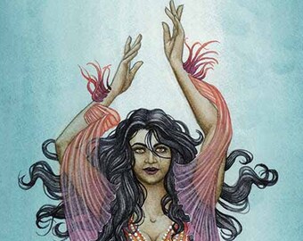 Veil Dancer Mermaid Art Print