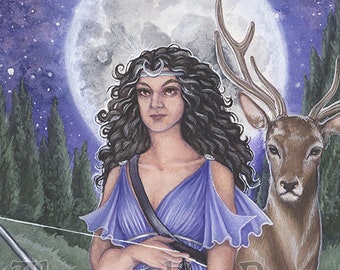 Artemis - Greek Goddess of the Hunt Art Print