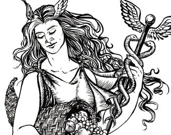 Sirona Celtic Goddess Art Print 5x7 | Etsy