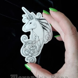 Knotwork Unicorn Sticker image 1