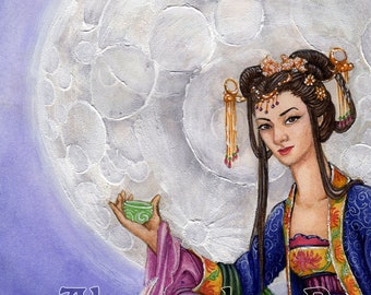 Alchemy - Moon Goddess Chang'e and the Jade Rabbit Art Print