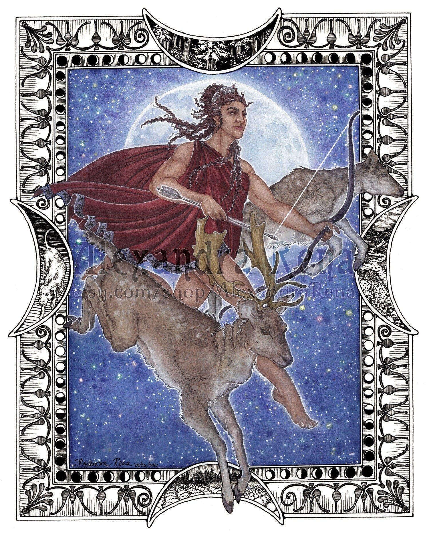 Diana Goddess Art Print Etsy diana-goddess-art-print-etsy