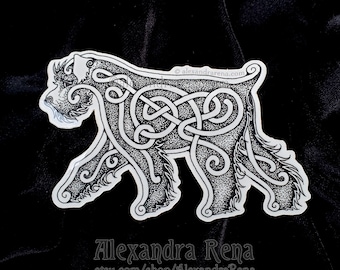 Knotwork Schnauzer Sticker