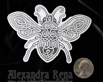 Knotwork Bee Sticker