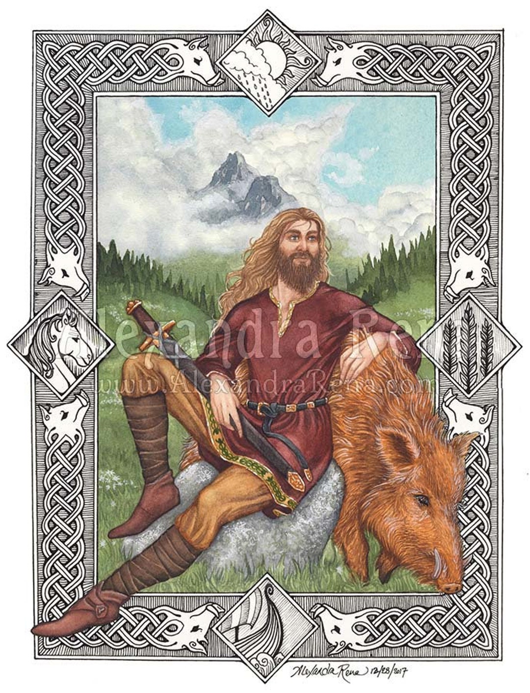 Freyr - Germanic God Art Print - Etsy