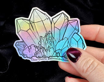 Clear Quartz Holographic Sticker